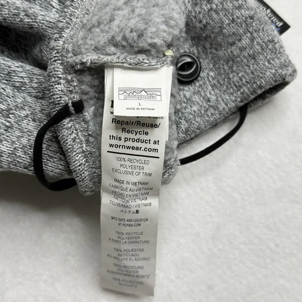Patagonia Mittens Womens Large Gray Better Sweater Fleece Convertible Winter